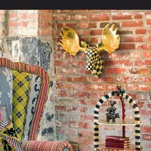 MACKENZIE-CHILDS COURTLY CHECK SMALL MOOSE NEW IN BOX